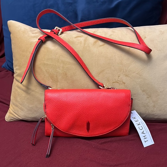 Red Leather Crossbody Bag - Picture 1 of 9